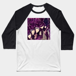 Purple crowd Baseball T-Shirt